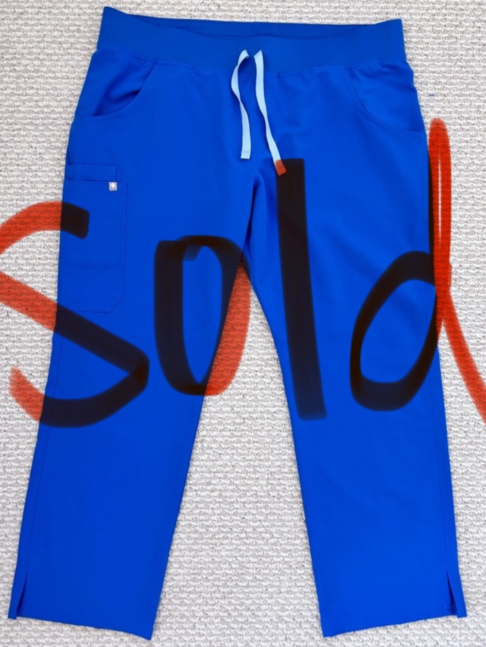 Figs Women’s Size XL/P Scrub Pants Blue Excellent Condition